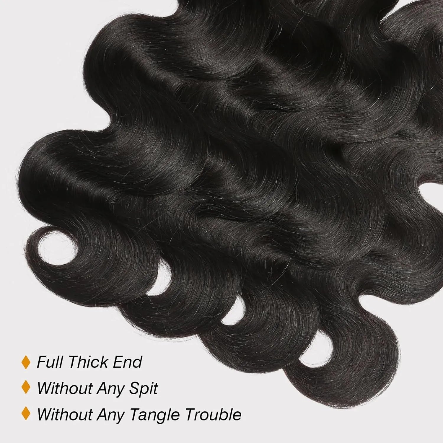Extensions de cheveux humains naturels, ondulés, qualité 10A, 100 % cheveux vierges brésiliens non traités, lot de 3 paquets. Extensions de cheveux naturels pour femmes noires.