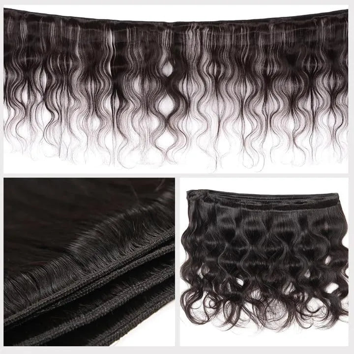 Extensions de cheveux humains naturels, ondulés, qualité 10A, 100 % cheveux vierges brésiliens non traités, lot de 3 paquets. Extensions de cheveux naturels pour femmes noires.