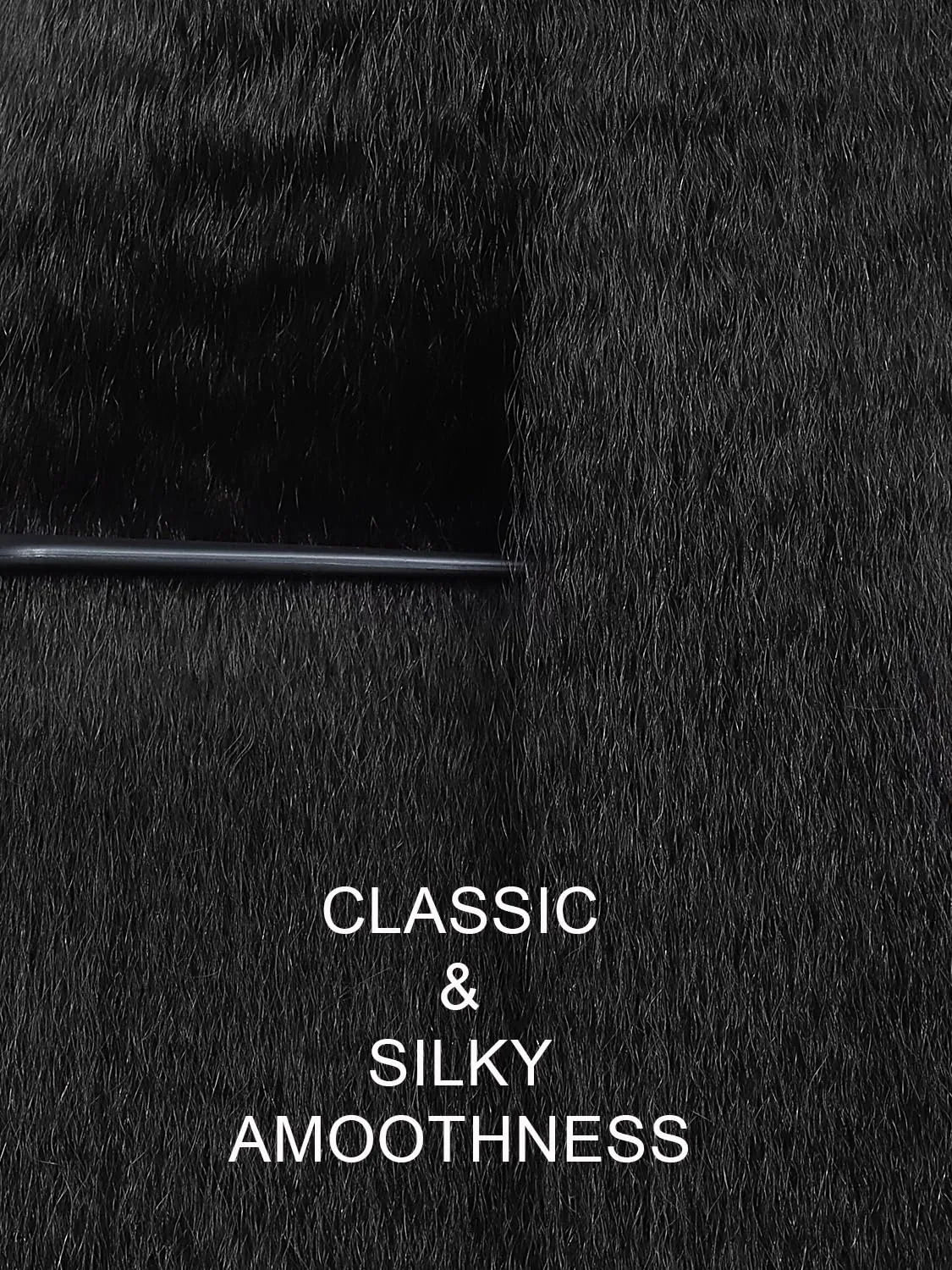 Perruque en cheveux humains crépus raides avec raie en U, qualité 12A, sans colle, à clipser, pour femme, cheveux brésiliens noirs naturels.