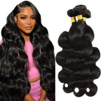 Extensions de cheveux humains naturels, ondulés, qualité 10A, 100 % cheveux vierges brésiliens non traités, lot de 3 paquets. Extensions de cheveux naturels pour femmes noires.