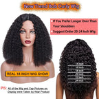 v part wig human hair kinky curly upgrade u part glueless wigs human hair pre plucked for black women 180% density 4x4x1 inch middle net clip in half wig natural black