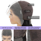 Bob Wig Human Hair 13x4 Hd Transparent Lace Front Wigs, Pre Plucked Glueless Wig 180% Density Short Straight Bob Wigs For Women