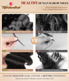 Extensions de cheveux humains sains, ondulés, 100 % naturels, vierges et sélectionnées, cheveux brésiliens Remy, 3 paquets.